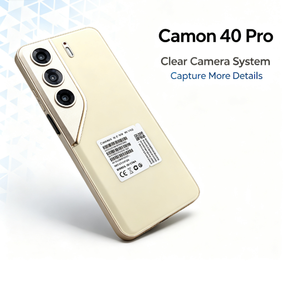 โทรศัพท์มือถือ Camon 40 Pro หน้าจอ AMOLED ขนาด 6.78 นิ้ว อัตรารีเฟรช 120Hz สมาร์ทโฟน 5G รองรับซิมคู่ ระบบปฏิบัติการ Android 14 Octa Core ความจุ 512GB - Product Image 2
