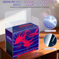 Caja Protectora Plegable de PVC Transparente de 0.5mm Resistente a los Rayos UV para Cartas Coleccionables TCG MTG, a Prueba de Polvo