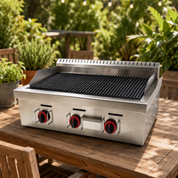 Gril au gaz GPL commercial TG766-M TG767-L, gril de comptoir au gaz pour les commerces alimentaires