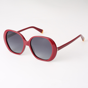 En stock, lunettes de soleil surdimensionnées rouges à monture intégrale en acétate, protection UV400, protection solaire tendance pour femmes - Product Image 3