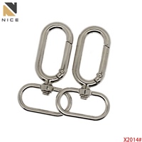 Mousqueton à ressort en métal, en alliage de zinc, pivotant, en forme d'œuf, pour laisse de chien, porte-clés, sac à dos, sac à main