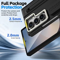 Étui pliable pour téléphone avec sangle, protection pour stylet, coque rigide mate pour Samsung Galaxy Z Fold 7 8 6 5 4