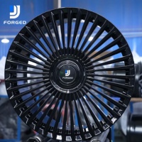 Jantes forgées de luxe personnalisées DJJ noires 5x120 5x112 à rayons multiples pour Mercedes W223 W214 W206 X167 X290 Land Rover Range Rover