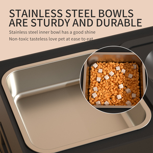 <span class=keywords><strong>ELSPET</strong></span>-Bol de nourriture surélevé pour chiens, logo personnalisé, 3 bols pour chiens, chats, 2024 - Product Image 4