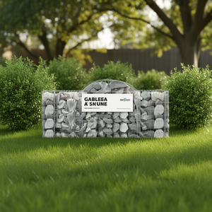 Set di 5 Cesti Gabion in Ferro Zincato Argento per Decorazione Giardino Esterno - Product Image 2