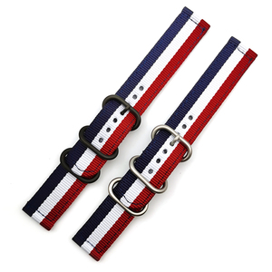 Đa màu Nylon vải cổ tay xem ban nhạc xem dây đeo vòng đeo tay - Product Image 3