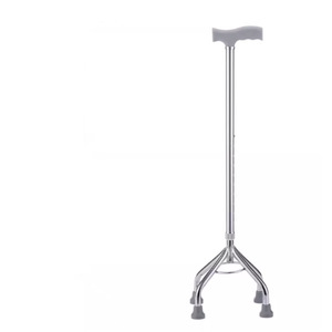 Canne télescopique antidérapante à quatre pieds en alliage d'aluminium, épaissie et renforcée, légère, pour la rééducation des personnes âgées, aide à la marche - Product Image 2