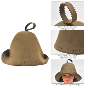 Chapeau de sauna en feutre 100% laine avec logo personnalisé, moulé en une seule pièce, accessoires de sauna de luxe russes, chapeaux de sauna pour hommes et femmes - Product Image 3
