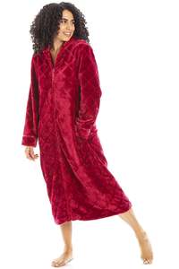 Usine femmes manteau de maison polaire Zip Robe avec poches entrejambe flanelle à capuche <span class=keywords><strong>peignoir</strong></span> pour adulte Polyester Robe de nuit pour les femmes - Product Image 2