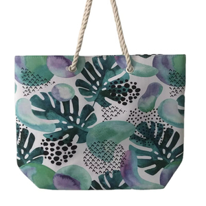 Women's Summer Style Eco-Friendly Promotional Backpack Polyester Crochet Weave Tote Beach Bag Drawstring Closure Lined Pocket