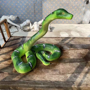 Sculpture de serpent python géant en fibre de verre, statue de serpent réaliste pour zoo, parc animalier, aménagement paysager extérieur - Product Image 3
