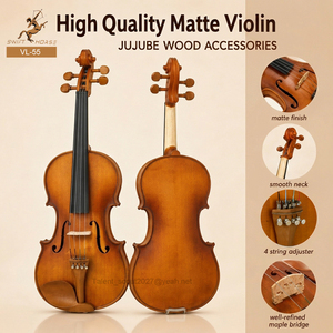 <span class=keywords><strong>Violon</strong></span> mat 4/4 3/4 1/2 avec corps en épicéa et érable, cordier en jujube, 4 accordeurs fins chromés, ensemble de <span class=keywords><strong>violon</strong></span> avec étui et archet, accepte les commandes OEM - Product Image 1