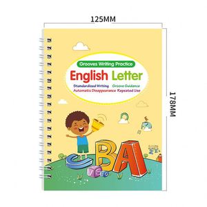 สมุดฝึกเขียนอักษรเวทมนตร์แบบนำกลับมาใช้ใหม่สำหรับเด็กก่อนวัยเรียน ฝึกเขียนลายเส้นสำหรับเด็ก - Product Image 1
