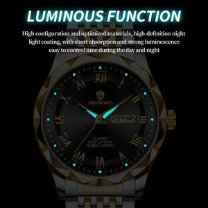 Montre à quartz pour homme Binbond B6367 6367, bracelet en acier inoxydable, calendrier complet, lumineuse, montre-bracelet de luxe, décontractée et élégante - Product Image 6