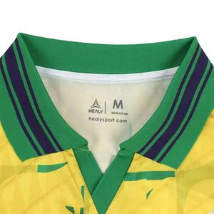 Custom Oversize Boxy Football <b>T</b>-<b>shirts</b> for Men Sublimation Breathable <b>Polyester</b> Streetwear Polo Collar Retro Soccer Jersey - Product Image 2