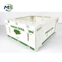 Cartons à légumes ventilés en PP alvéolaire, emballages réutilisables pour les marchés fermiers et le transport d'épicerie