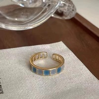 Bague émeraude de luxe haut de gamme pour femme Design de niche de style froid avec queue réglable plaqué or ouverture à la mode européenne américaine