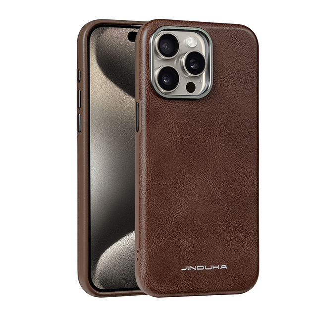 Luxurious Magnetic Leather Phone Case for iPhone 12 13 14 15 16 Pro Max Leather Shockproof Phone Case