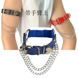 jinlong irregular arm chain Punk Love leather armband bracelet jewelry