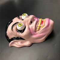 Masques de fête d'Halloween d'horreur pour cosplay de vacances, masques de clown amusants en plastique pour le visage