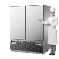 -45 ℃   Congélateur à air pulsé commercial à double porte, congélateur à choc avec compresseur Secop certifié CE pour restaurant, ferme, viande, fruits de mer