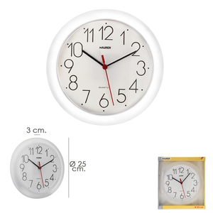 Orologio da parete 0/25 cm. Bianco - Product Image 3
