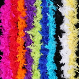 Vente en gros de plumes de dinde chandelle teintes de différentes couleurs <span class=keywords><strong>boa</strong></span> pour costume de fête - Product Image 2