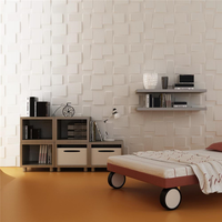 Panneau mural 3D en PVC, imperméable et résistant à l'humidité, installation facile, motif géométrique pour salon moderne et espaces de divertissement