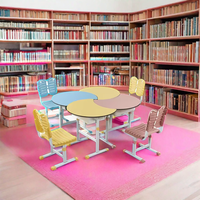 Ensemble de bureau et de chaise pour étudiants en plastique de style moderne, design durable et ergonomique pour les meubles scolaires et l'utilisation en classe