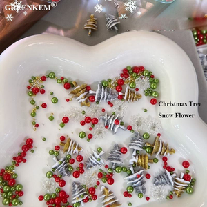 6 Grille Boîte De Noël Charme Pour Ongles Arbre Flocon De Neige <span class=keywords><strong>Forme</strong></span> 3D Résine Conception De Vacances Festive Nail Art Décoration - Product Image 3
