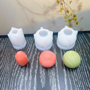Football basket-ball Silicone bougie moule bricolage Euro tasse ornement artisanat faisant savon plâtre résine coulée moules maison fête décor - Product Image 2