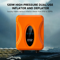 Pompe à air électrique rechargeable pour paddle board, double pression (gonflage/dégonflage), 20 PSI haute pression, en plastique, avec lumière LED