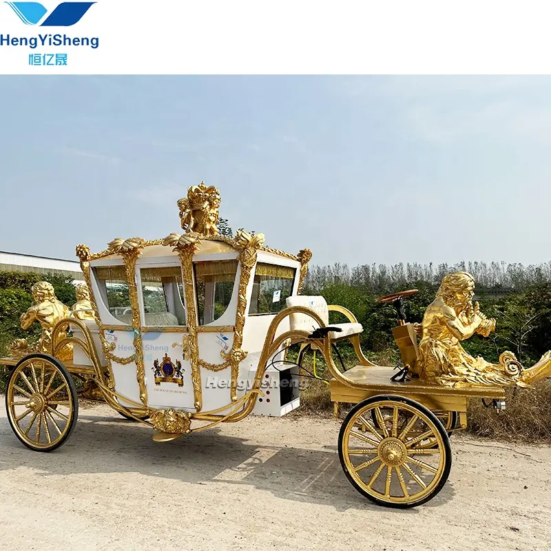 하이 퀄리티 로얄 마차 웨딩 말 마차 황금 마차/유럽 스타일 로얄 마차