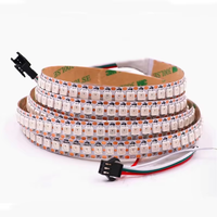 Bande LED Flexible et Découpable 5V WS2812 RGBIC Adressable en Cuivre, 96 LED/M, Intensité Réglable pour Projets DIY, Art, Éclairage Intérieur de Voiture et Fêtes