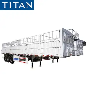 Cargo Semi Trailer 3 Axles Heavy Transport Cargo High Side Fence Semi Trailer Fence Flatbed Truck Trailer