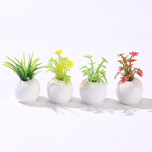 Mini pots de plantes succulentes simulées en résine, accessoires pour maison de poupée, ornements de paysage pour décoration de mini-jardin - Product Image 5