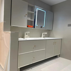 Mobile <span class=keywords><strong>da</strong></span> Bagno Minimalista in Legno Massello con Specchio Intelligente, Qualità <span class=keywords><strong>da</strong></span> Esportazione, Sconto Speciale - Product Image 3