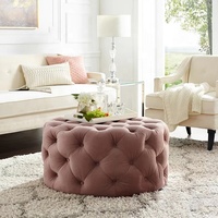 Repose-pieds rond en tissu de velours personnalisé, pour Restaurant, hôtel, personnalisé, offre spéciale