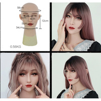 Masque en silicone transgenre personnalisé, masque réaliste pour le visage, peau réelle avec maquillage de beauté, masque de fête d'Halloween, cosplay TS