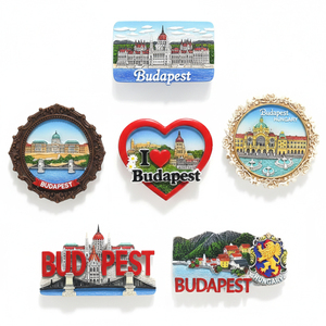 Imán para refrigerador de Bruselas, hecho a mano, de resina con logotipo personalizado, imanes de recuerdo de una sola casa de - Product Image 6