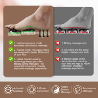 Masajeador de pies plegable con calor y rodillos Shiatsu automáticos, burbujas y chorro de agua y luz roja, bañera portátil para pedicura.