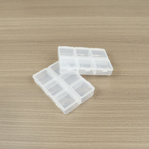 Transparent 6 Compartment Nail Art Storage Box With Lid For Tools And Accessories Desktop Organizer Yiwu Origin - Product Image 4