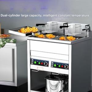 Friteuse électrique commerciale grande capacité 20L, double cuve verticale, friteuse intelligente pour poulet - Product Image 2
