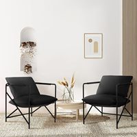 Fauteuil inclinable en velours noir de style européen moderne pour salon, chambre, appartement, hôtel et usage extérieur
