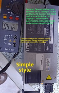 Carregador de bateria do polímero do fosfato do ferro do lítio 12.6V/14.6V 50A tensão ajustável exposição atual etiqueta real plástico personalizado - Product Image 5