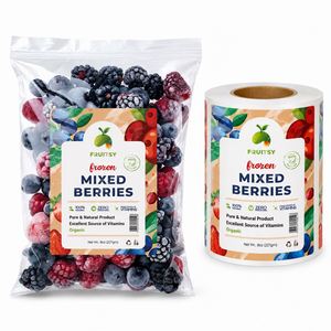 FRUITSY Frozen Mixed Berries Label Roll 8oz Rectangular Paper Self-Adhesive Waterproof Heat-Resistant Strong Packaging Labels - Product Image 1