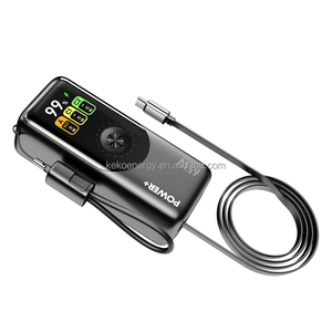 Новейший дизайн 65 Вт Быстрая зарядка TFT цветной экран Power Bank 10000 мАч выдвижной кабель и портативный голод с вилкой переменного тока - Product Image 3