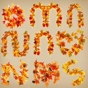 Otoño Hojas de arce vid decoración colgante de pared simulación hoja de arce guirnalda gracias dando decoración del hogar - Product Image 1