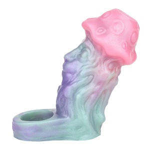 Funda de condón con cabeza de hongo para parejas, dildo para extensión de pene masculino - Product Image 6