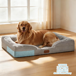 Pet <strong>Bed</strong> with Removable Memory Foam and Solid Crystal Super Soft <strong>Rabbit</strong> Plush Cover for Large Dogs Joint Care XL - Product Image 2